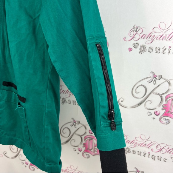 Schwiing blazer jacket coat sweater zip up green Elegant Teal Women's Blazer - Picture 5 of 15